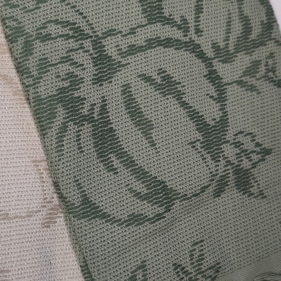 Shabby Chic Fall Pumpkins Kitchen Hand Towels Set Green, Blue and White - Picture 3 of 8